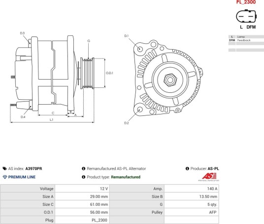 Dynamo AS-PL A3970PR