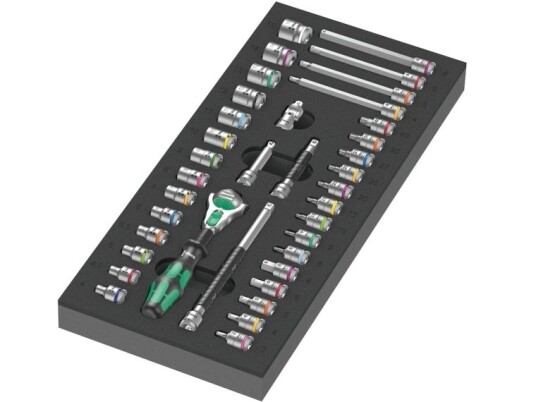 Wera 05150110001, 37 Stykker, Sort, Grønn, Stål, Sort, Grønn, 1,24 Kg, 40,5 Cm, 18,5 Cm