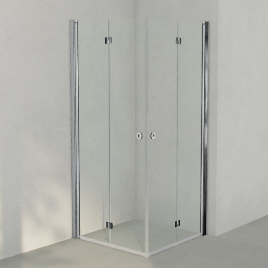 INR Iconic Nordic Rooms Dusjhjørne Linc Angel Flex Original Krom / 90x90cm Klart Glass