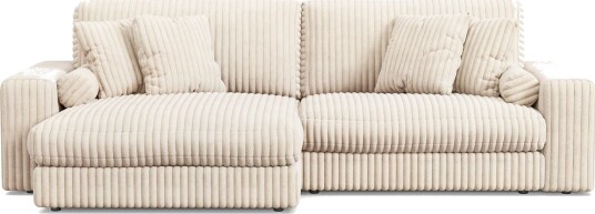 Arken Lyx 4 seter Vendbar L formet Dyp Divansofa i Manchester Beige