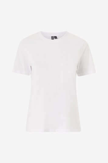 Pieces T skjorte pcRia SS Solid Tee Hvit Pieces T skjorte pcRia SS Solid Tee Hvit