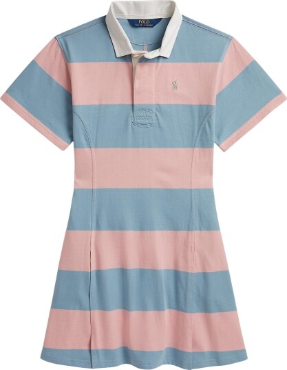 Polo Ralph Lauren Kjole Rugby Adirondack Rose/Cassidy Blue Polo Ralph Lauren 8 10 år (128 140) Kjole Lyseblå Rosa