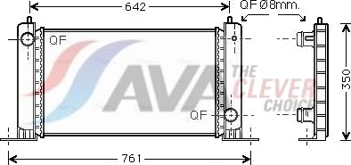 AVA COOLING SYSTEMS FT2251 Radiator motorkjøling