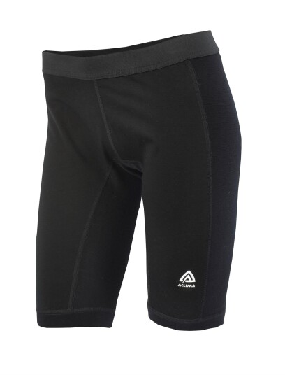Aclima WarmWool Long Shorts m/Windstop, W's Jet Black XS