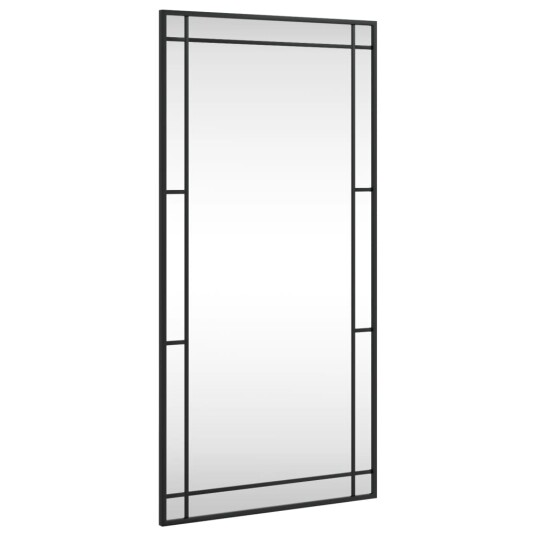 vidaXL Veggspeil svart 50x100 cm rektangel jern vidaXL Veggspeil svart 50x100 cm rektangel jern