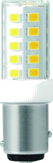Spl BAY15d 3,5W LED rørpære 5,2cm 380lm 3000K klart glass Kulør : Varm