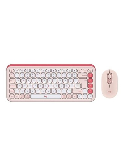Logitech POP Icon Combo Tastatur & Mussett Italiensk Hvit Logitech POP Icon Combo Tastatur & Mussett Italiensk Hvit