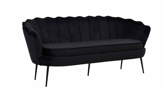 Venture Design Calais 3-setersofa Svart Svart