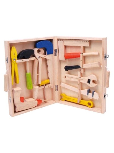 Small Foot Wooden tool box 13 pcs. Small Foot Wooden tool box 13 pcs.