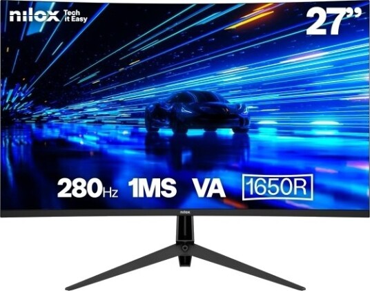 Nilox 27" Curved VA Gaming Skjerm FHD 280Hz 1ms Svart Nilox 27" Curved VA Gaming Skjerm FHD 280Hz 1ms Svart