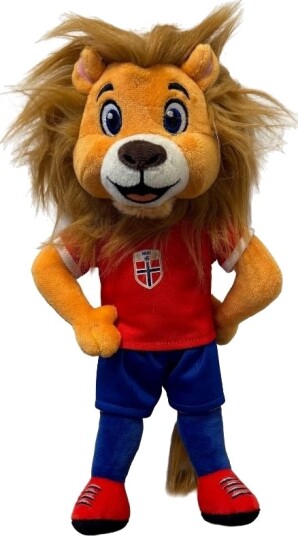 NFF Norge Landslag Maskot Løven 28 cm – Offisiell bamse NFF Norge Landslag Maskot Løven 28 cm – Offisiell bamse