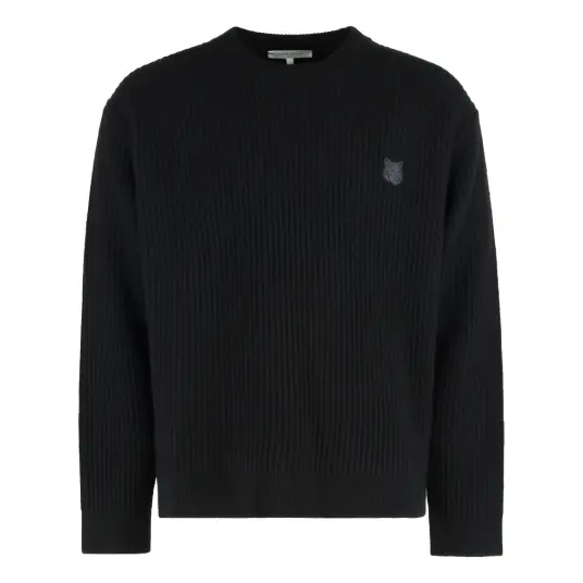 Maison Kitsuné Herre Strikkevarer Svart XL Maison Kitsuné Herre Strikkevarer Svart XL
