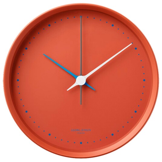 Georg Jensen Koppel Veggklokke 22 cm Rød
