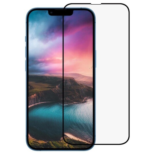 RURIHAI iPhone 14 Pro Max RURIHAI Herdet Glass - Full-fit - Svart Kant