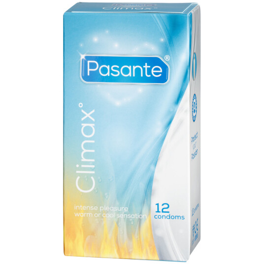 Pasante Climax Warming & Cooling Kondomer 12 stk. - Klar Pasante Climax Warming & Cooling Kondomer 12 stk. - Klar