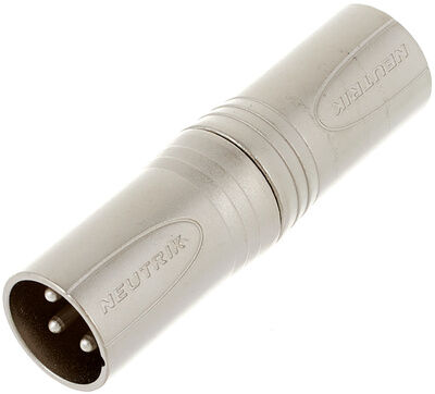 Neutrik XLR Adapter Han-Han 3P Sølv Neutrik XLR Adapter Han-Han 3P Sølv