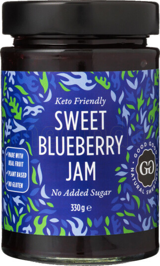 Good Good Sweet Sweetness Good Good Sweet Jam Stevia Blåbærmarmelade 330g Good Good Sweet Sweetness Good Good Sweet Jam Stevia Blåbærmarmelade 330g