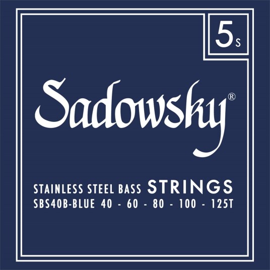 Sadowsky Blå Label Bass String Set (040-125) Taperwound - 5-String Sadowsky Blå Label Bass String Set (040-125) Taperwound - 5-String