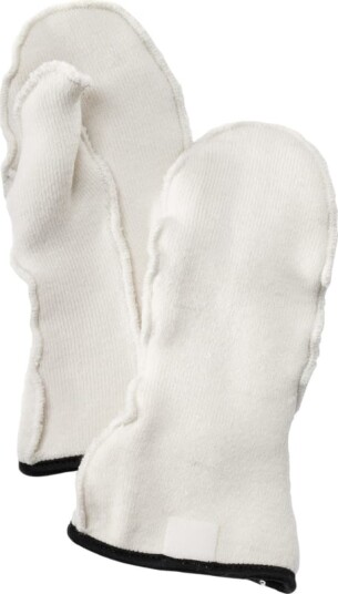 Hestra Junior Wool Terry Liner Mitt 3, Offwhite