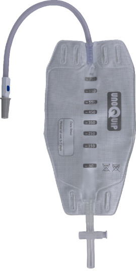 Unoquip benpose steril med kryssventil 750 ml / 9 cm 10 stk Unoquip benpose steril med kryssventil 750 ml / 9 cm 10 stk