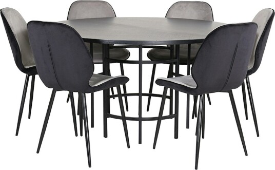 Spisegruppe furniture/fashion Copenhagen Ø140 cm med 6 Emma Stoler