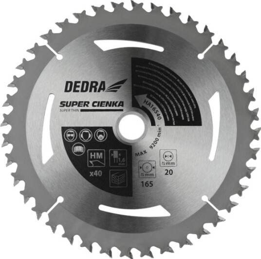 Dedra Supertynn Sirkelsag For Tre 40Z 210X30x1,3X1,8Mm