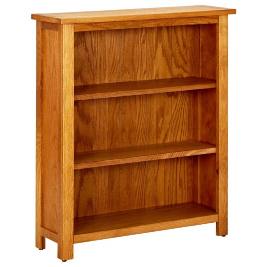 vidaXL 3-etasjers bokhylle 70x22,5x82 cm heltre eik vidaXL 3-etasjers bokhylle 70x22,5x82 cm heltre eik