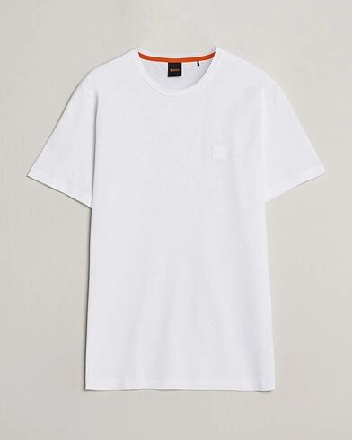 Boss ORANGE Tales Logo Crew Neck T-Shirt White