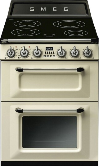 Smeg Victoria TR62IP2 Induksjonskomfyr med 4 soner, 61L, Creme, Energiforbruk A