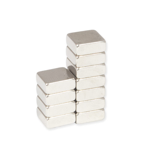 Firkantet blokk magnet 10 x 10 x 4 mm | Neodymmagnet | Styrke 2,5 kg