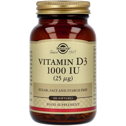Solgar Vitamin D3 1000 IU 100 stk