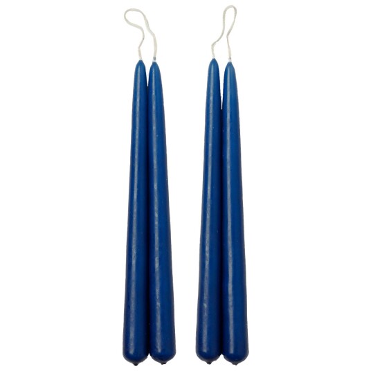 Applicata Blossom Stearinlys 4 pk Cobalt Blue
