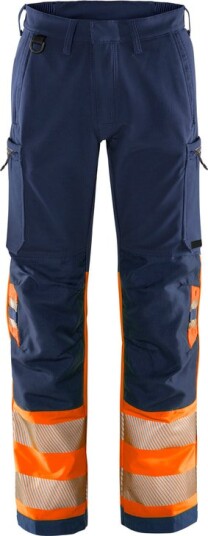 Fristads Høy synlighet Green stretchbukser klasse 1 2647 GSTP Hi Vis Oransje / Marineblå C52