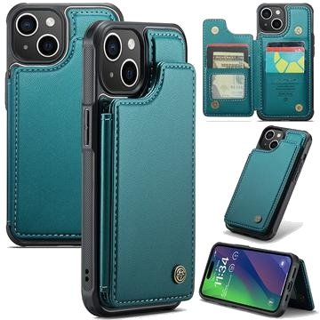 iPhone 15 Plus Caseme C22-etui RFID-kortlommebok - grønn