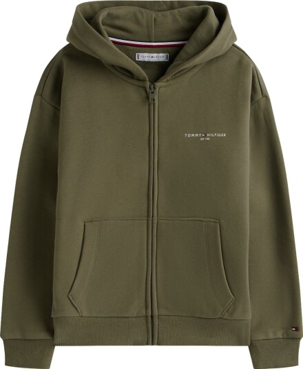 Tommy Hilfiger Mini Corp Zip Through Hoodie Khaki green 152 Tommy Hilfiger Mini Corp Zip Through Hoodie Khaki green 152