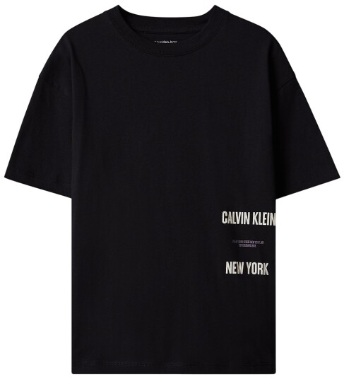 Calvin Klein Interest Placement Aw Ss T Shirt Black 152 x 12