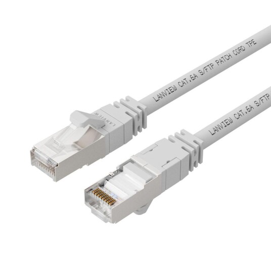 Lanview SmartClick nettverkskabel - 10 m - hvit