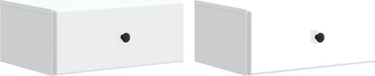  Vegghengt Nattbord 2 pcs Hvit 49 x 34,5 x 20 cm Konstruert tre