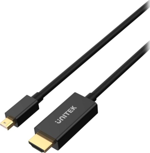 Unitek Adapterkabel Mini Displayport Hann Til Hdmi Hann 2 M Skjermet Svart 4 K 30 Hz 3840 X 2160 Støtte