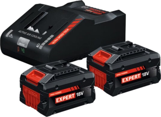 Bosch Expert 18V Batteripakke med 2x8Ah og Lader Exal 18V-160 Bosch Expert 18V Batteripakke med 2x8Ah og Lader Exal 18V-160