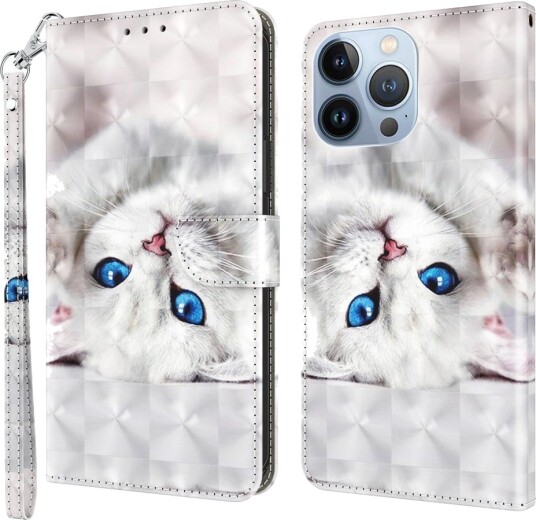 Trolsk Lommebokdeksel Glanset Katt (iPhone 14 Plus)