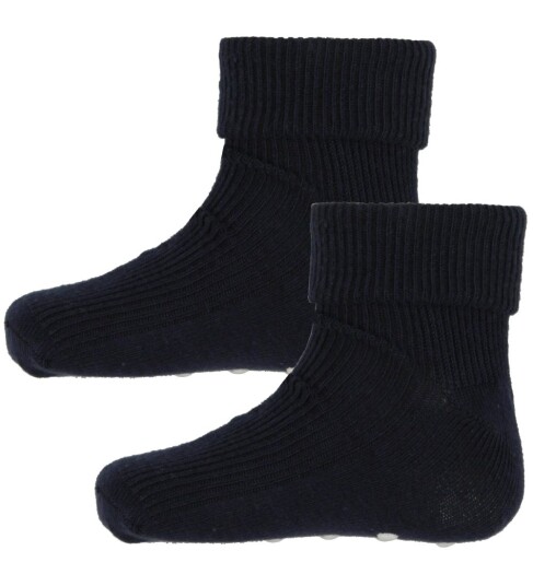 Minymo Stopper Socks 2 Pack Dark Navy