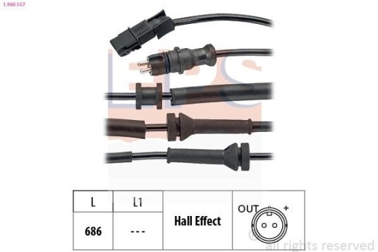 Sensor, ABS EPS 1.960.157