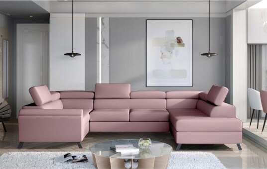 Seksjon Eltap Escada 336x200x92 cm Monolith 63 Rosa Høyre