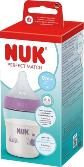 Nuk Perfect Match Tåteflaske 150ml Temperaturkontroll Flodhestdesign Nuk Perfect Match Tåteflaske 150ml Temperaturkontroll Flodhestdesign