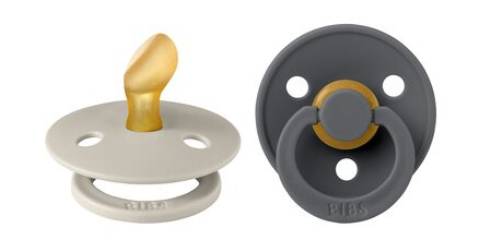 BIBS® Smokkfarge Anatomisk spene Sand & Jern 0-6 måneder, 2stk.