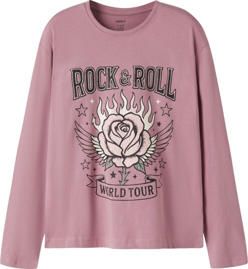 Name It Genser NkfVeen Lilas/Rock & Roll Name It 9 10 år (134 140) Genser Rosa