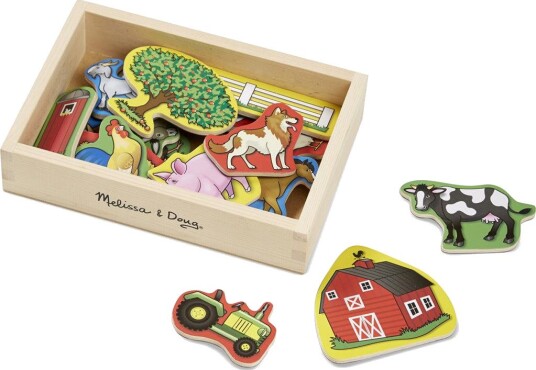 Melissa & Doug Bondegård Magneter I Tre - 20 stk - Fra 2 År