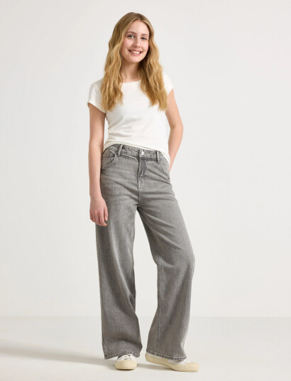 Lindex Denim Trousers Vega Grey Grey 128