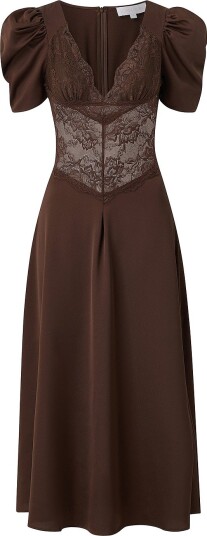 Love Lolina Francis Lace Midi Dress   Brown   XL